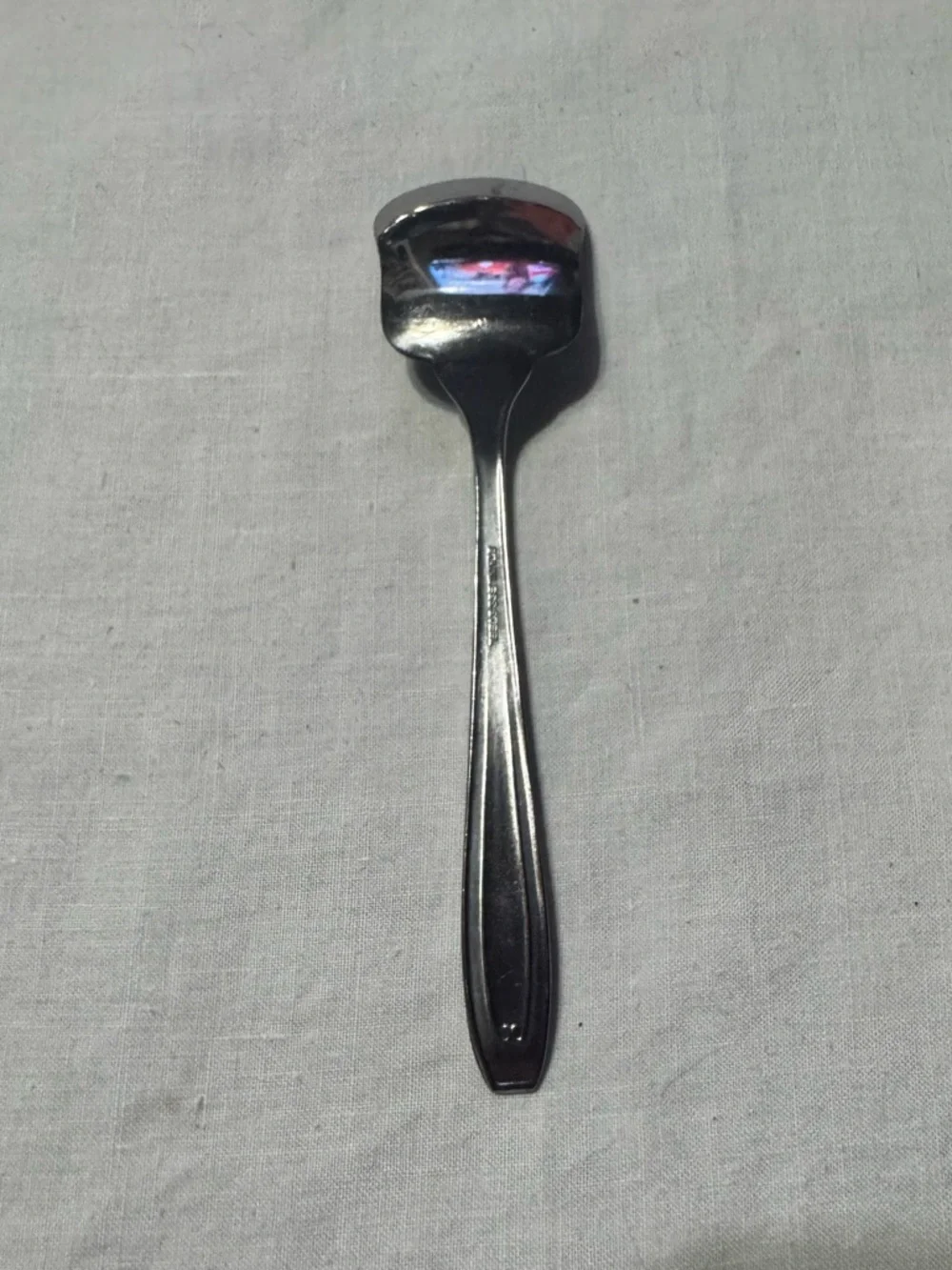 Vintage Square Ice Cream‎ Dessert  Stainless Steel Spoon Mid Century 5